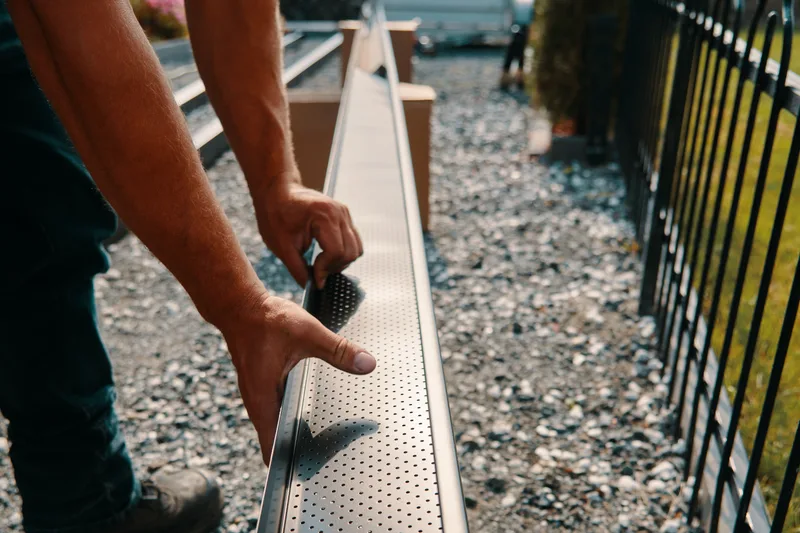 Professional installation of an Alu-Rex gutter guard